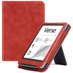 Strap case with grip and stand for PocketBook Verse Pro 629 634 (Red)