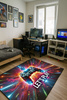Koberec herný 3D LET'S Play 120x170 cm - moderný 3D vzor do izby hráča