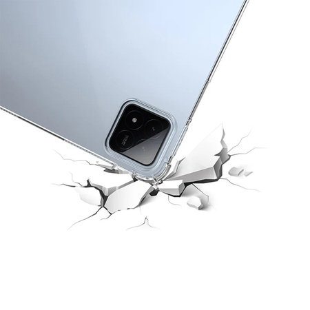 Puzdro Silikónové na Xiaomi Pad 7 / Pad 7 Pro 11.2 / Xiaomi Pad 7 Pro, priehľadné - ochranné so stojanom