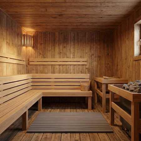 MATA łazienkowa antypoślizgowa POD PRYSZNIC brodzik do sauny basenu 43x61, szara