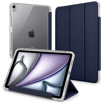 Etui Hard Crystal do Apple iPad Air 13 M4 M3 M2 2026/ 25/ 24 gen 8/ 7 z klapką - granatowe