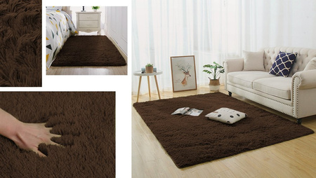 Shaggy Strado room carpet 120x160 DarkCoffee (Dark brown)