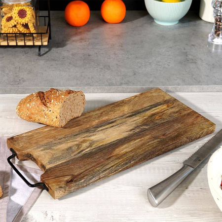 ORION Wooden board MANGO for cutting serving 44x19 cm