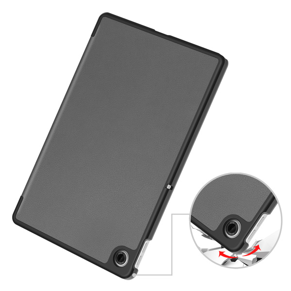 Etui Smart do Lenovo Tab 10.1 2025 z klapką / Lenovo Tab, szare - ochronne z podstawką