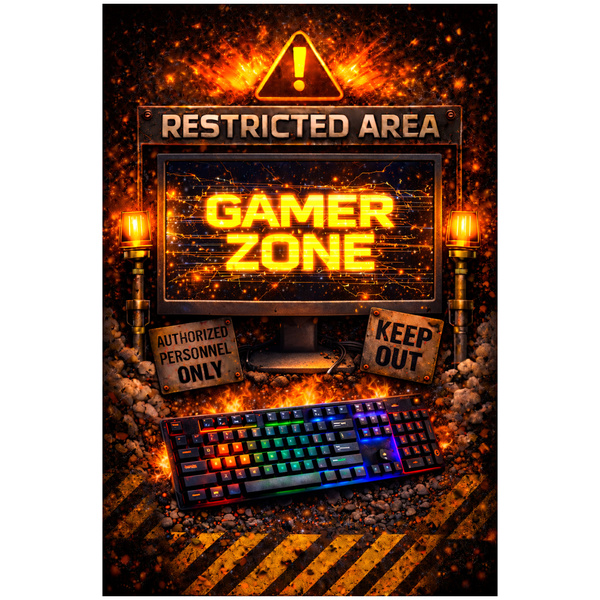 Dywan gamingowy dla gracza mata pod fotel antypoślizgowy Restricted