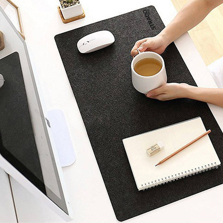 Desk mat mouse pad large Strado 90x45 (Gray)