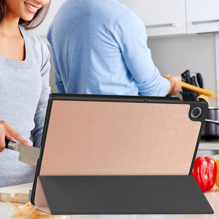 Puzdro Smart na Lenovo Tab 10.1 2025 s klapkou / Lenovo Tab, ružové - ochranné so stojanom