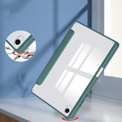 Puzdro Clear Pencil na Samsung Galaxy Tab S11 11 SM SMX736 s klapkou, zelené - ochranné