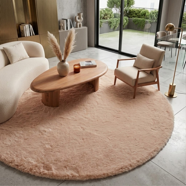 Rabbit Strado 120x120 round rug LightCamel (Beige)