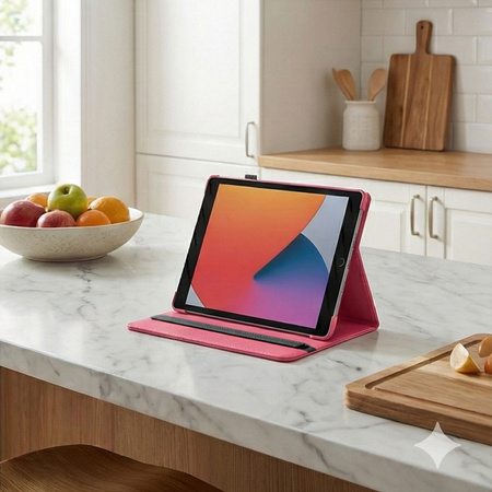 Puzdro otočné na iPad 10.9 2022 Gen. 10 / iPad 11 2025 A16 Gen. 11, ružové - ochranné so stojanom