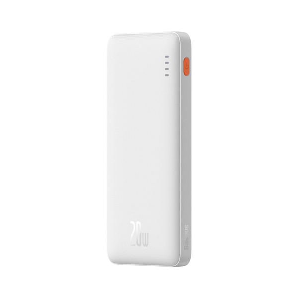 powerbank Baseus Airpow 20W 10000mAh z káblom Baseus Simple Series USB-A USB-C 30 cm, biely