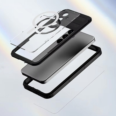 Etui wodoodporne IP68 360+ pasek pokrowiec futerał do Samsung Galaxy S24, czarne