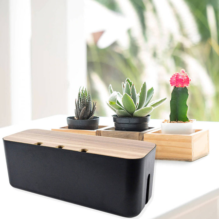 Cable and strip organizer box