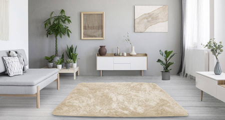 Shaggy Strado room carpet 200x260 CreamBeige (Beige)