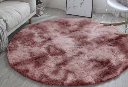 Shaggy Ombre Strado Round Carpet 140x140 OmbrePurple (Pink)