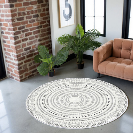 Round carpet NOVO Strado modern oriental pattern for living room Zenith 90x90 cm