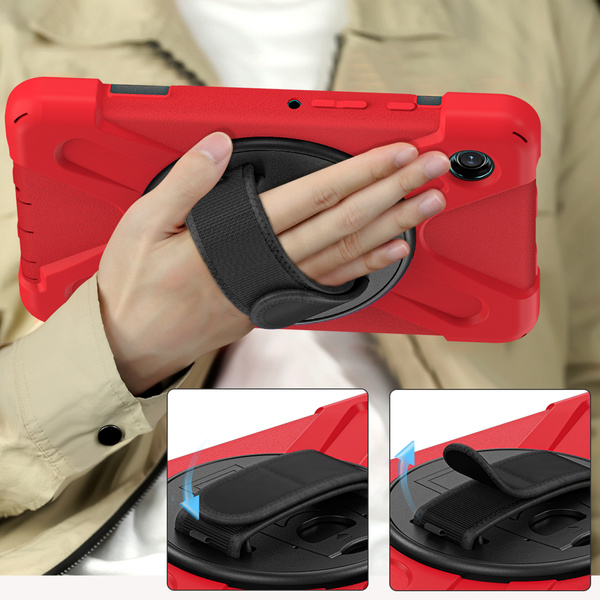 Puzdro pancierové Shockproof na Samsung Galaxy Tab A9 8 / 8.7 2023, červené - ochranné
