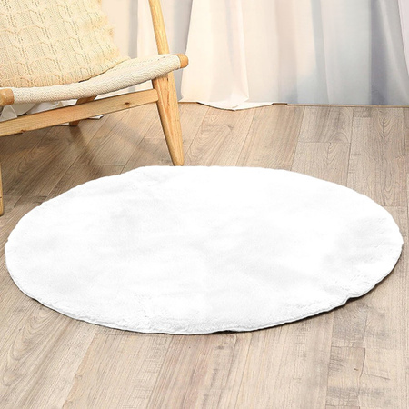 Rabbit Strado round rug 200x200 White (White)
