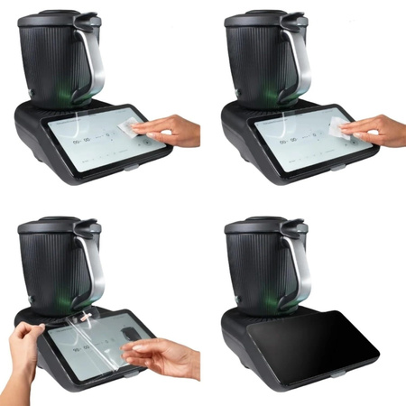 Szkło hartowane do Thermomix TM7 zestaw - ochrona ekranu 9H, pełne pokrycie, oleofobowe