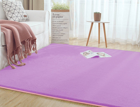 Dywan Rabbit 140x200 cm, fioletowy Lavender - miękki do salonu i sypialni