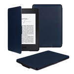 Etui do Kindle Paperwhite 1 2 3, granatowe - ochronne z podstawką, dostęp do portów i przycisków