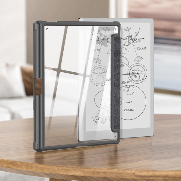 Puzdro Smart na Onyx Boox Go 10.3 s miestom na stylus s klapkou wake up, čierne - ochranné