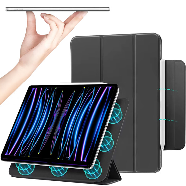 Etui Magnetic do Apple iPad 10 10.9 10 Gen 2022 iPad 11 A16 11 Gen 2025 / 10.9 10 Gen 2022, czarne - ochronne