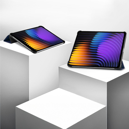 Puzdro Smart na Xiaomi Pad 7 / Pad 7 Pro 11.2 s klapkou / Xiaomi Pad 7 Pro, tmavomodré - ochranné so stojanom