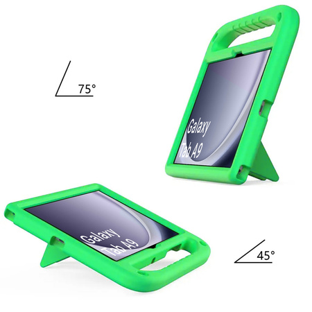 Etui FunColor z podstawką uchwytem do Samsung Galaxy Tab A9 8.7 X110/X115, zielone