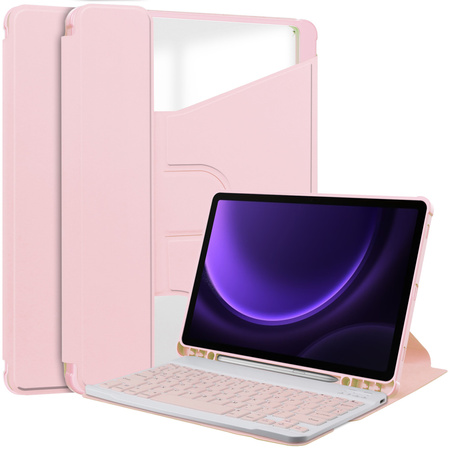 Etui 360 z klawiaturą do Samsung Galaxy Tab S9 / S10 FE 10.9 na Rysik / Samsung Galaxy Tab S10 - ochronne