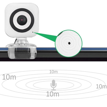 WebCam 8812 webcam with microphone (White and Black)