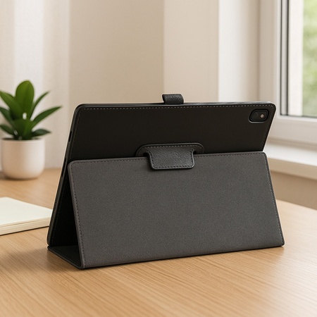 Puzdro Slim s klapkou na Lenovo Tab M10 10.1 2022 3 Gen / 3rd Gen, čierne - ochranné so stojanom