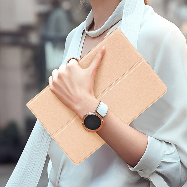 Etui Smart Case do Lenovo Tab Plus, złote - ochronne z podstawką
