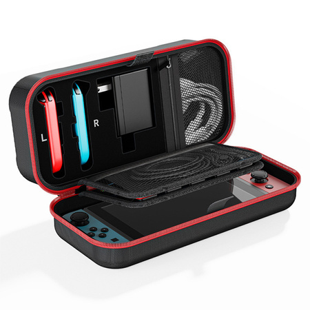 Puzdro cestovné kufrík taška na Nintendo Switch 1, červené - ochranné so stojanom, prístup k portom a tlačidlám