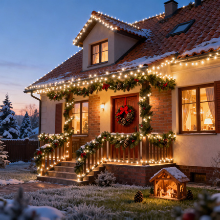 Lampki choinkowe 1512 LED białe ciepłe wewnętrzne zewnętrzne 15m Timer IP44, biały