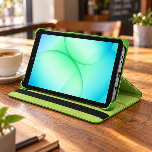 Etui obrotowe do Samsung Galaxy Tab A11 X135/ X133 A9 SM-X115/X110 - zielone