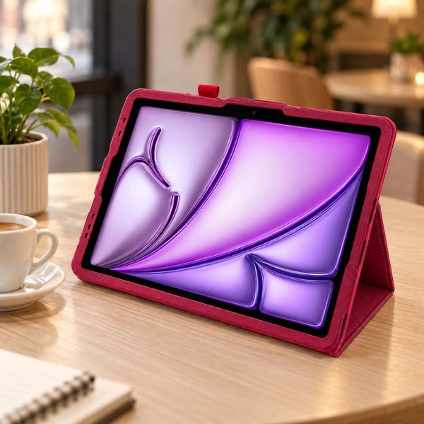 Etui z klapką do Apple iPad Air 11 M4 M3 M2 2026/ 25/ 24 gen. 8/ 7/ 6 - różowe