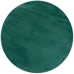 Dywan okrągły Rabbit 3D pluszowy miękki jedwabisty futro królika 150, zielony