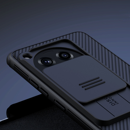 Puzdro Nillkin CamShield Pro na OnePlus 12R, čierne - ochranné so stojanom, prístup k portom a tlačidlám