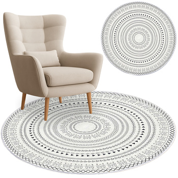 Round carpet NOVO Strado modern oriental pattern for living room Zenith 90x90 cm