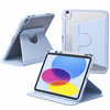 Etui Obrotowe Pencil do iPad 10.9 2022 Gen. 10 / 11 2025 A16 Gen. 11 Wake, niebieskie - ochronne z podstawką