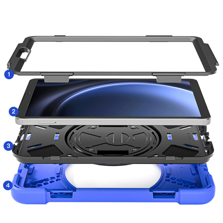 Puzdro pancierové Shockproof na Samsung Galaxy Tab A9 8 / 8.7 2023, modré - ochranné
