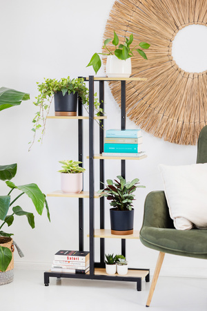 Kwietnik stojący metalowy stojak na kwiaty rośliny 6 poziomów Castle 125 cm