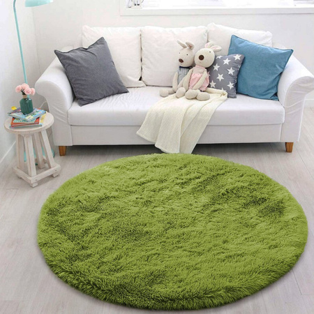 Shaggy Strado round carpet 300x300 GreenGrass (Green)