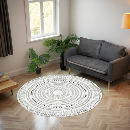 Round carpet NOVO Strado modern oriental pattern for living room Zenith 90x90 cm