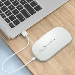 Myszka Bezprzewodowa mysz komputerowa Bluetooth 2.4G Sensor Optyczny, niebieska