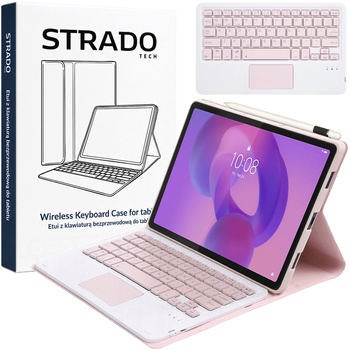 Puzdro s klávesnicou na Lenovo Idea Tab 11 2025, ružové - ochranné so stojanom
