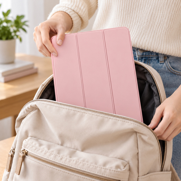 Etui Hard Crystal do Apple iPad Air 13 M4 M3 M2 2026/ 25/ 24 gen 8/ 7 z klapką - różowe