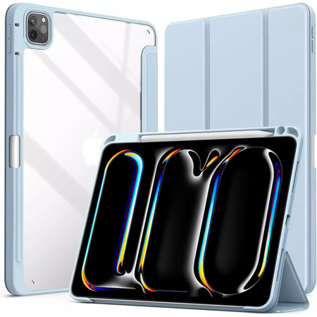 Etui pokrowiec Hard Crystal Pencil do iPad Pro 13 Gen 5 A2925 A2926 A3007, niebieskie
