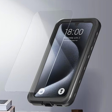 Etui wodoodporne IP68 360+ pasek do Samsung Galaxy A35 5G, czarne - ochronne z podstawką